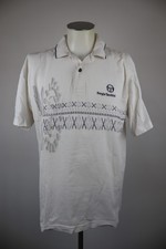 Sergio Tacchini Logo Print Cotton Polo Shirt Men Short Sleeve Vintage Casual