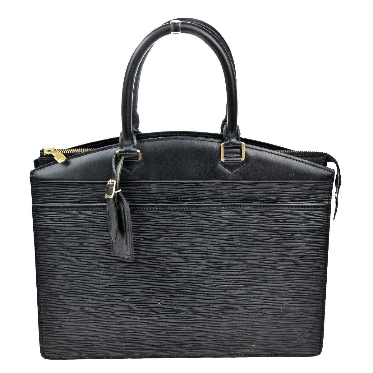 LOUIS VUITTON LV Logo Riviera Hand Bag Epi Leather Black France M48182 61ZA008