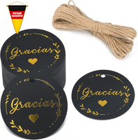 G2Plus 5X5Cm GeschenkanhäNger Gracious Etiketten AnhäNger Tags 100Stk Mit 20M Ju