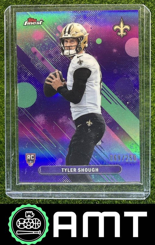 Tyler Shough RC 2025 Topps Finest Purple Refractor 69/250 New Orleans Saints #3