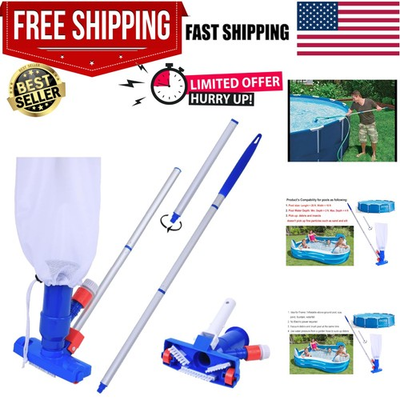 #ad Portable Water Pressure Jet Vacuum for Aboveground Pools amp; Spas Easy Assembly $32.55