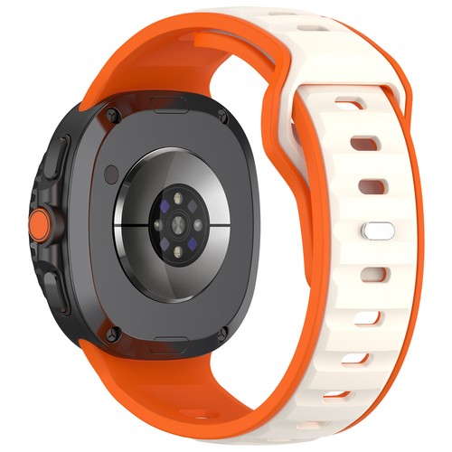 Bracelet sport en silicone bicolore pour Samsung Galaxy Watch8 Classic - Photo 6 sur 64