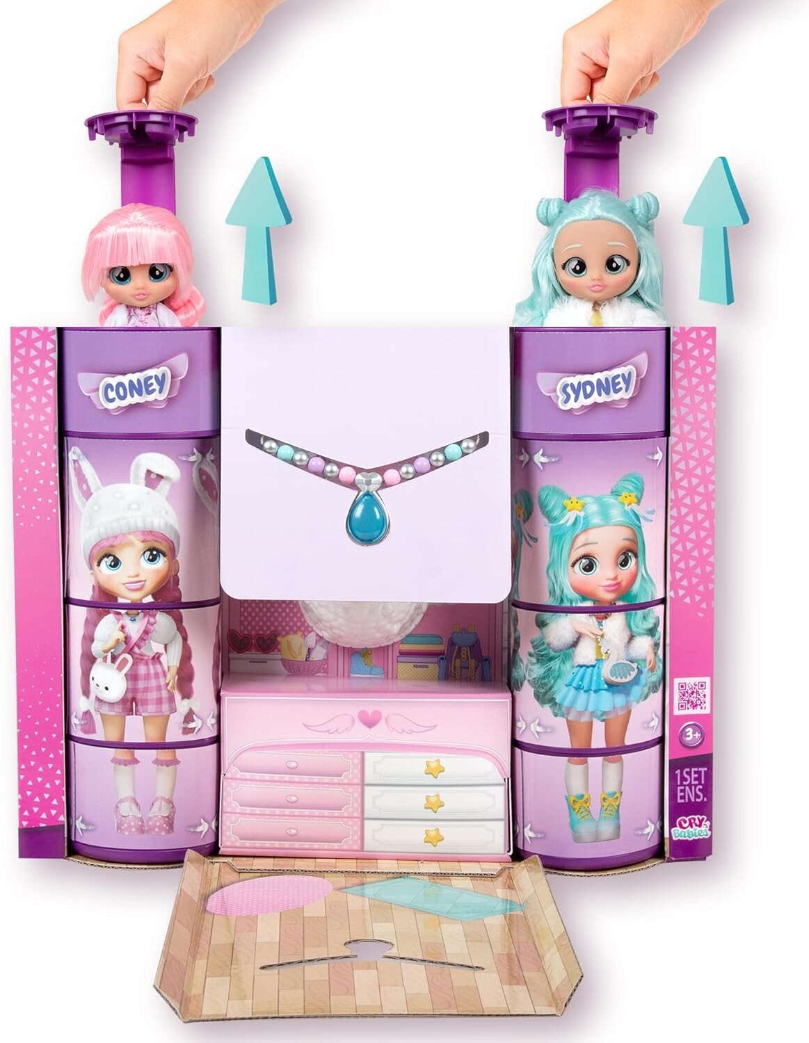 Cry Babies BFF Coney & Sydney duo de poupées de mode articulées à collectionner - 3