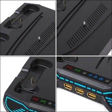 Cooling Stand for PS5 with Dual Controller Charge For RGB Ambient Light