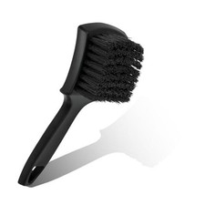 Car Wheel Brush, Stiff Bristle Short Handle Scrub Tire Wheel Rim Brush, Black