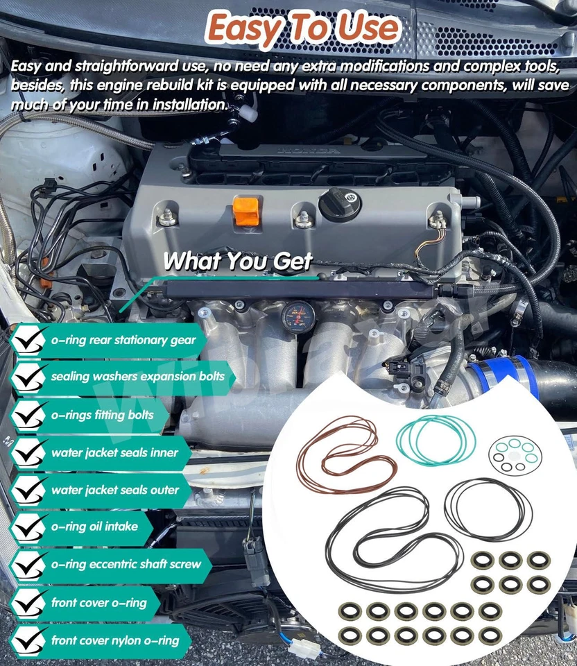 For Mazda RX-7 13B Rotary Engine Full O-Ring Seal Set for Turbo and Non Turbo - Image 4 of 4