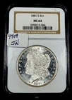 1881 S Morgan silver dollar NGC MS64