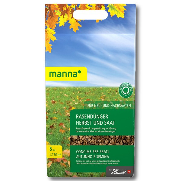Manna RasendüNger Herbst Und Saat 5 Kg HerbstrasendüNger Anwachshilfe Ansaat-image