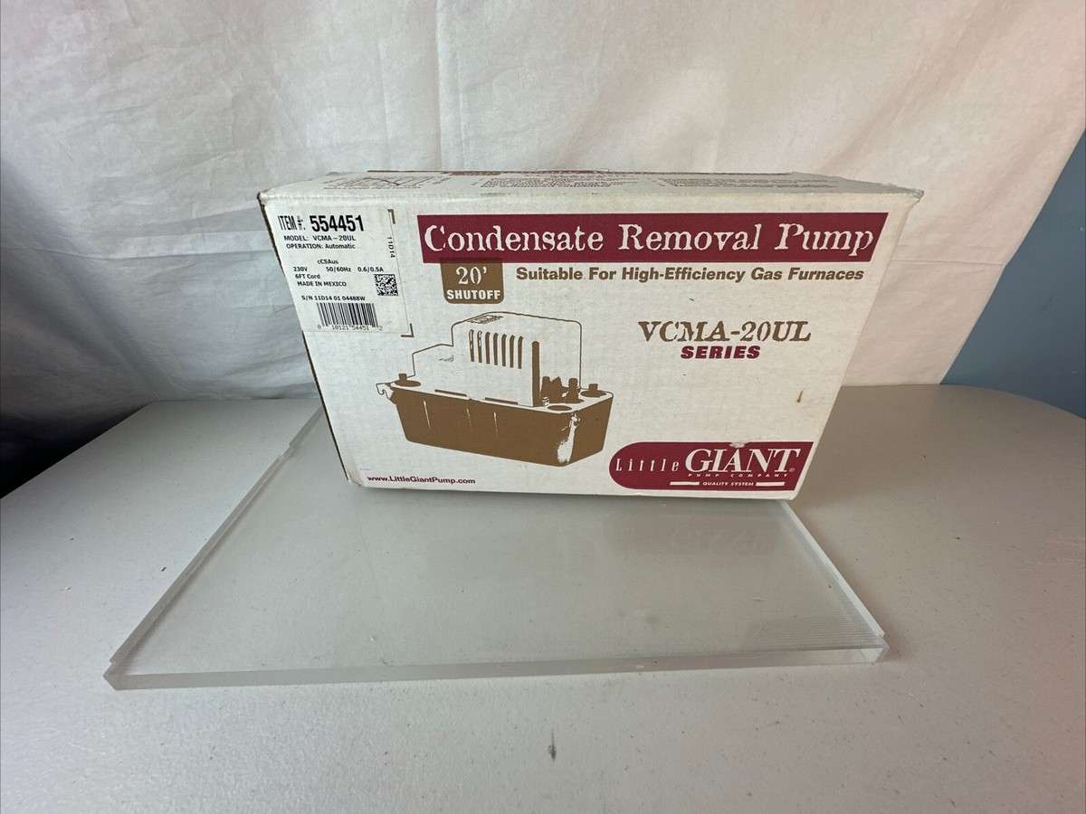 Little Giant Kondensatpumpe VCMA-20UL – 230 V, Für Klimaanlagen & Heizkessel, 80 GPH