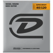 Dunlop Super Bright Nickel Wound 5-String Bass Strings 40-120, DBSBN40120