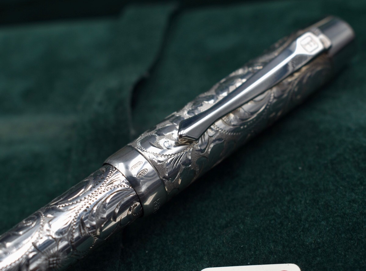 FERRARI da VARESE .925 Sterling Silver Arte Fountain Pen w FERRARI da VARESE .925 Sterling Silver Arte Fountain Pen w