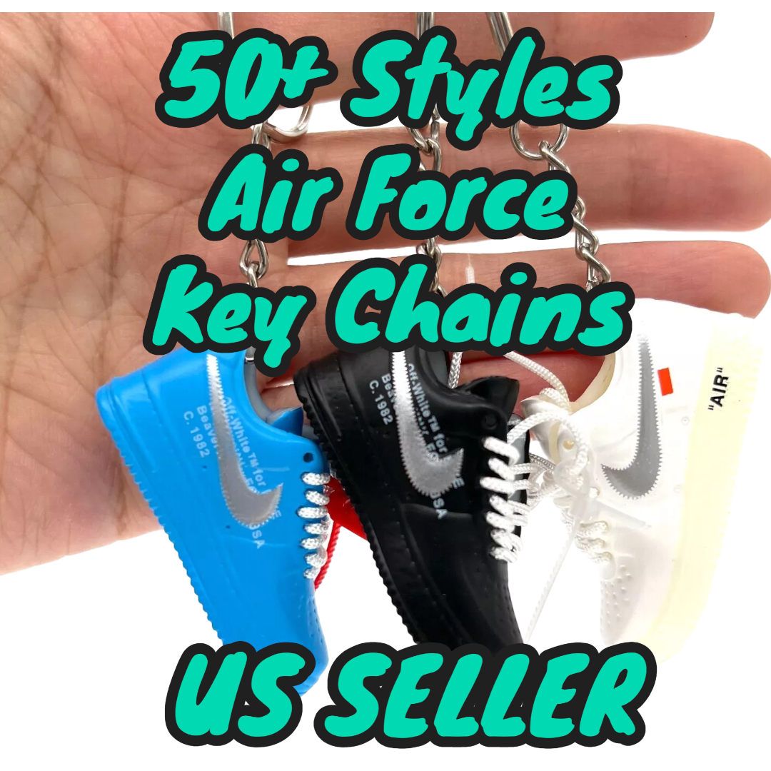 New!!! Mini Sneaker Keychain Air Force Low, AJ Sneaker Keyring Single/Pair + Box | eBay