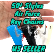 New!!! Mini Sneaker Keychain Air Force Low, AJ Sneaker Keyring Single/Pair + Box