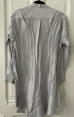 ISSEY MIYAKE Pleats Please NWOT Wrinkle Processed Striped Blue