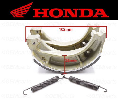 Set of (2) Honda Water Grooved REAR Brake Shoes and Springs #06430-KBR-003 - Picture 4 of 4