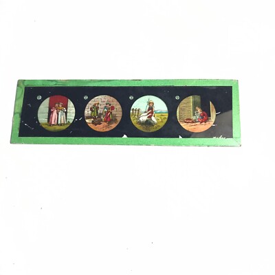 ANCIENNE PLAQUE VERRE lanterne magique Prise d'une ville par des