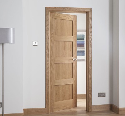 Cheshire 4 Panel Shaker Oak Interior Door Unfinished Ebay