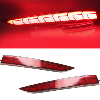 2014-2018 LED Rear Bumper Reflector Light DRL Fog Kit For Hyundai Solaris Accent