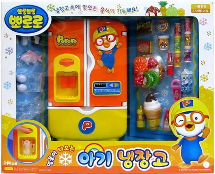 Pororo Baby Refrigerator Role Play Set Kids Toy Fridge Freezer