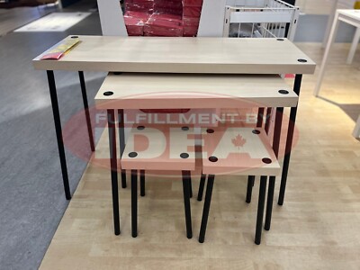 Brand New IKEA FRIDNAS Birch Effect Nesting Tables (50 3/4X16