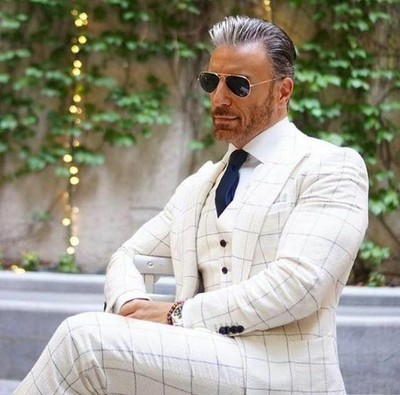 white suit design man