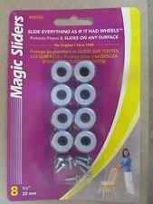 Magic Sliders Screw-on Floor Slides  #08200  Package of 8   NEW