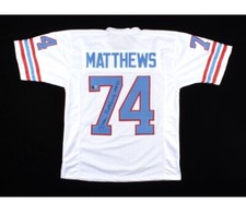 Bruce Matthews Signed Jersey Inscribed 