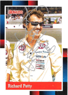 Richard Petty 2021 Donruss RETRO signed card NASCAR #142 NASCAR