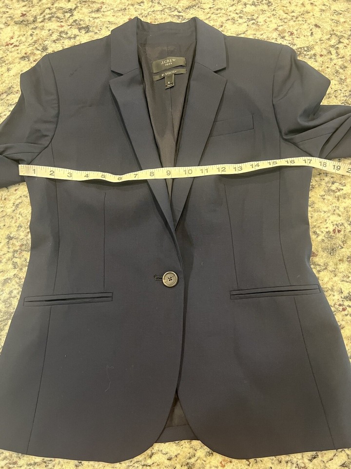 J Crew Blazer 1035 Womens Navy Wool Blazer “D Jacket Size 6 (see