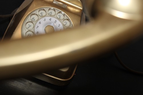 Telefono Sip Fisso Vintage OroAntico disco anni 70 restaurato Non Testato - Photo 12/19