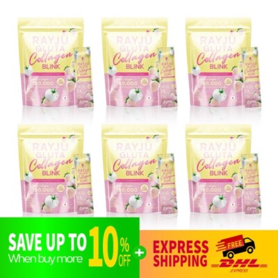 DHL EXPRESS 6X Rayju Gluta Collagen Blink Whitening Antioxidant 30 Beutel