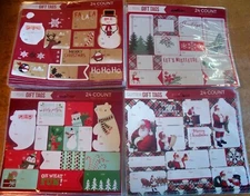 LOT of 100 PKGS GIFTS TAGS CHRISTMAS ASSORTED 24 PER Pk 2400 total peel & stick
