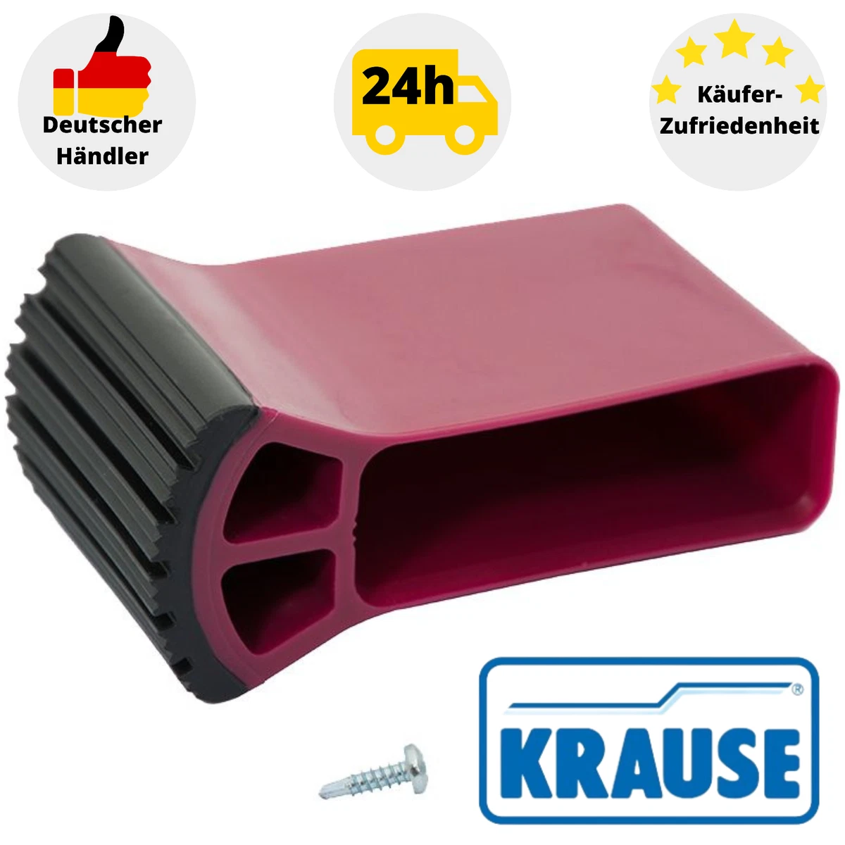 Traversenfußkappe 61,5 x 20 mm Krause 201218 Fußkappe für CORDA 