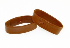 2 Leder Ersatzschlaufen für Uhrenarmband ELS-L Größe-L cognac 20 mm