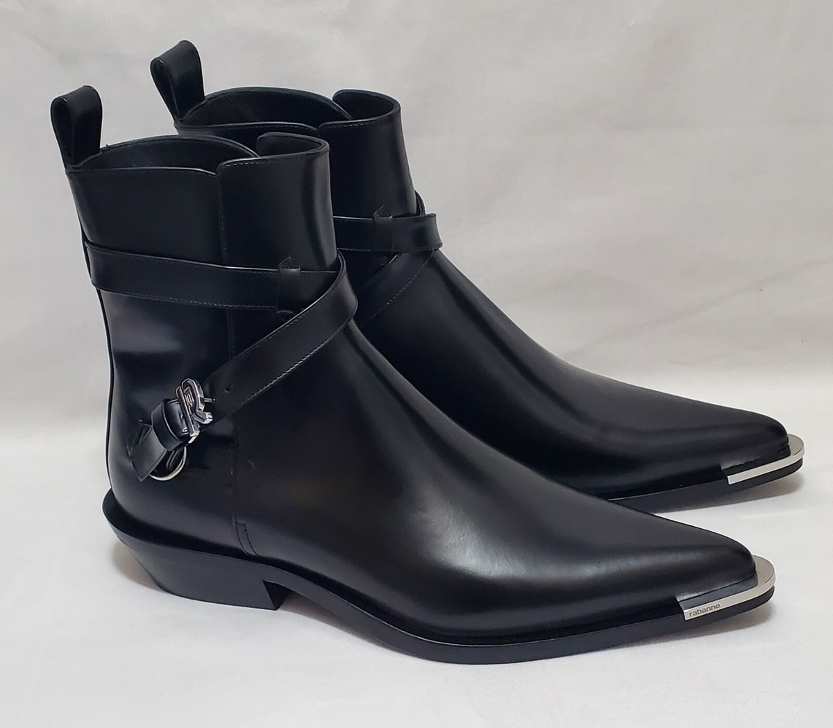 NWOB PACO RABANNE AND H&M CHELSEA BLACK BOOTS MEN'S SIZE US