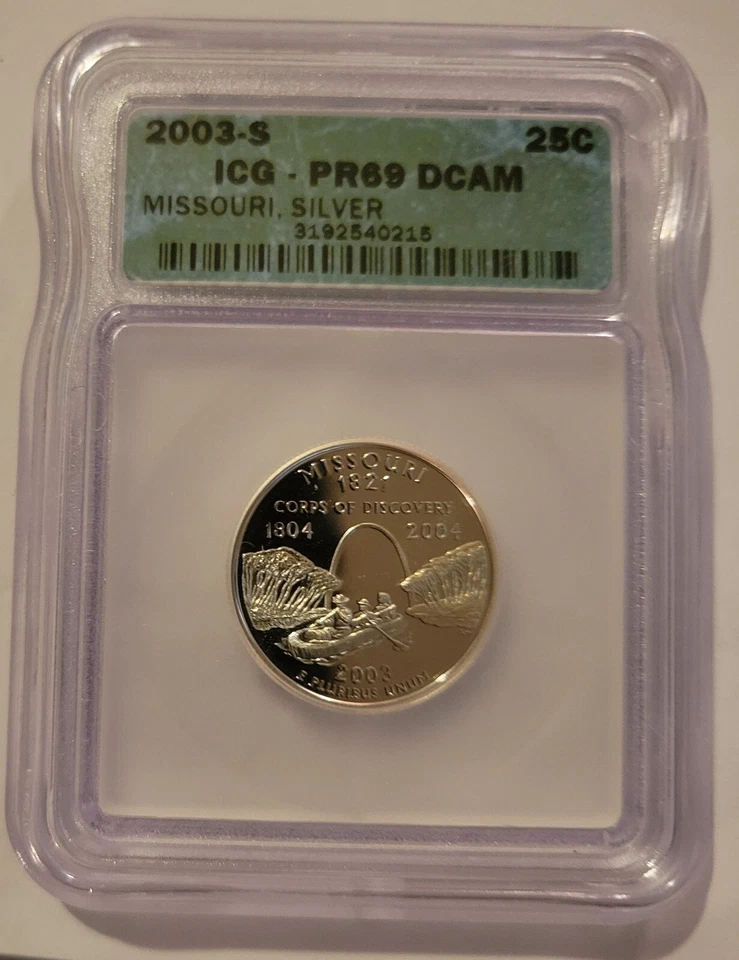 2003 S 5 Coin Silver Quarter Proof Set ICG PR69 DCAM - Image 4 of 4