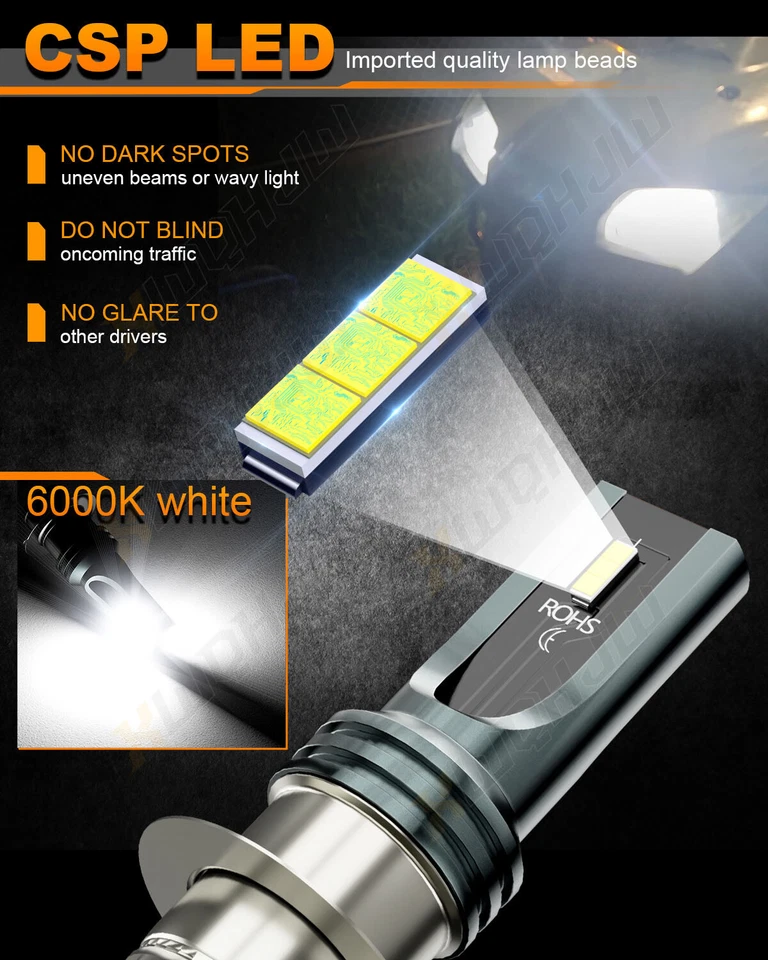 Super LED light bulb for 1987-1993 SUZUKI LT230E QUADRUNNER ATV HEADLIGHT USA - Image 4 of 4