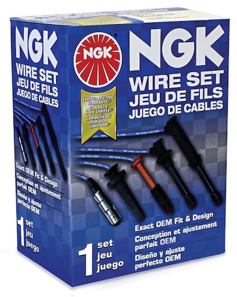 NGK SPARK PLUG WIRES NX96 fits 1991-1994 Nissan 240SX S13 KA24DE - Image 3 of 3