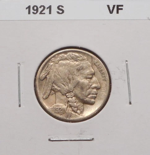 1921-S  BUFFALO NICKEL  - Very  Fine Condition ( Cleaned Years Ago)