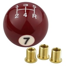 Ball Shift Knob 5 Speed Gear Lever Knobs 7 Billiard Style Shifter Dark Red