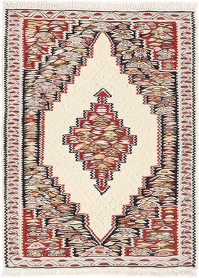 Kelim Senneh Teppich 72x97 cm handgewebt Wolle Persien Unikat Neu