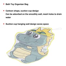Cartoon Dinosaur Bath Toy Organizer Bag Bathtub Shower Children Toys