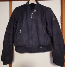 BMW MOTORRAD Mens Sz XS 40 Atlantis Black Leather Motorcycle Jacket 