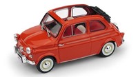 Brumm 1/43 Fiat 500 America 1958 Open Red Statisches Modell Diecast