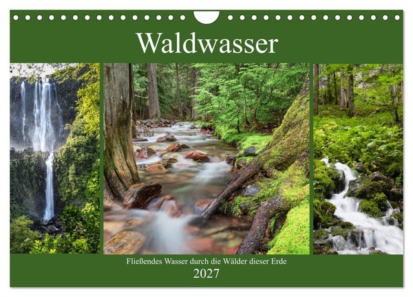 "Calendar 2027 · US Version · Forest Water (Wall Calendar 2027 12\" × 8\" Landscape"-image