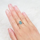 Mint Green Paraiba Tourmaline 2.35Ct 925 Sterling Silver White Gold Ring Size 6