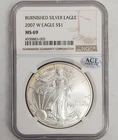 2007-W Burnished Silver Eagle NGC MS69