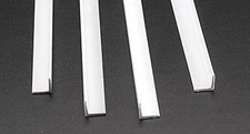 Plastruct 90508 Styrene Angle 3/8" / 9.5mm  (Pack of 4)
