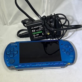 Japanese Sony PlayStation Portable PSP-3000 Video Game Console Blue W/Memory #ML