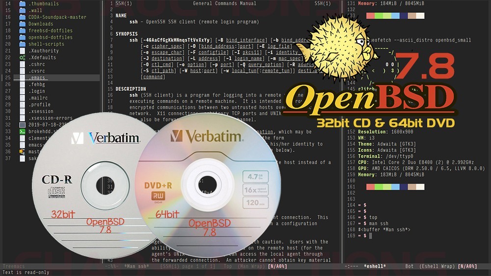 OpenBSD 7.8 CD/DVD